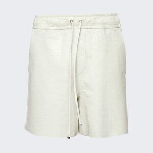 AMIRI Embossed Crocodile Shorts White